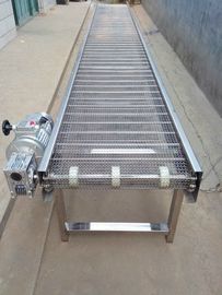 Net Ss Wire Mesh Conveyor Belt SIEMENS Motor Speed Adjustable Customized